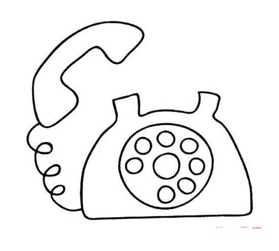 幼儿简单的电话机简笔画图片