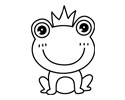 带皇冠的小青蛙简笔画图