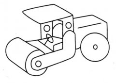 小学生压路机简笔画图片