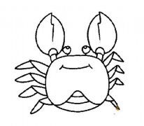 幼儿可爱螃蟹简笔画图片