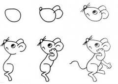 老鼠简笔画教程