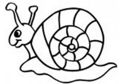 小学生蜗牛简笔画图片