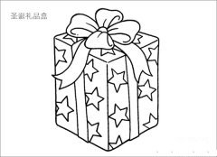 圣诞礼品盒简笔画
