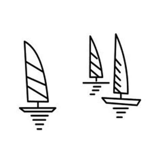 三只小帆船简笔画图片