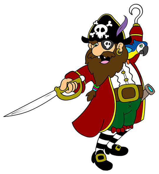 海盗船长简笔画