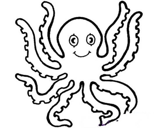 幼儿简笔画图片：章鱼