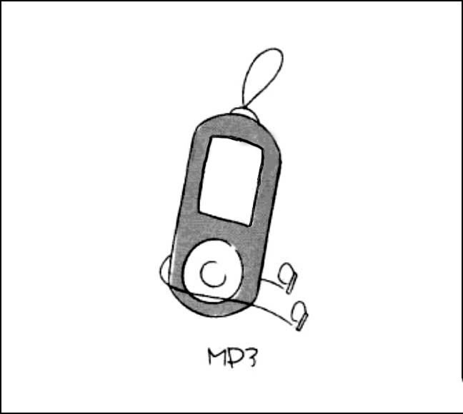 MP3播放器简笔画