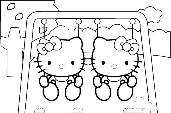 hello kitty简笔画图片