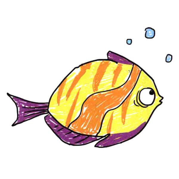 漂亮的小鱼简笔画图片5