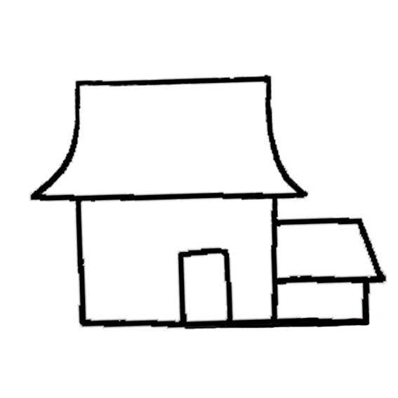 幼儿园房子简笔画