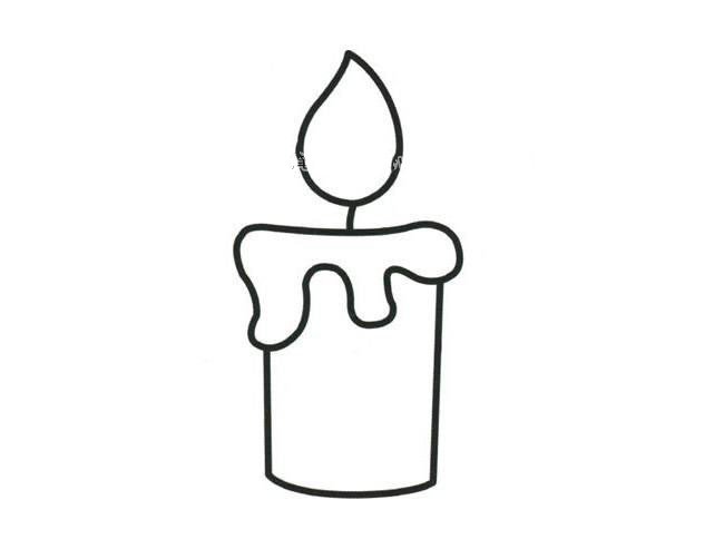 第三步:画个圆柱体当蜡烛的身体