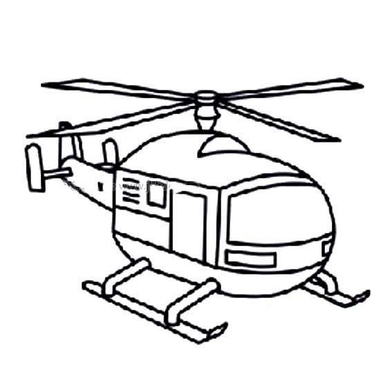 关于直升飞机的简笔画图片