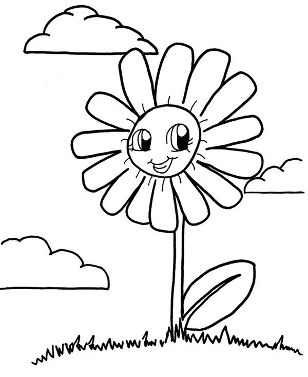 可爱的卡通向日葵简笔画图片