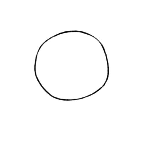 1.画一个圆圈。