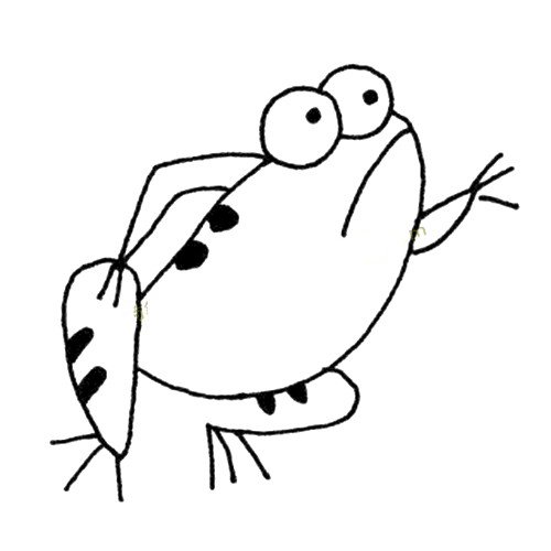 生气的青蛙简笔画图片