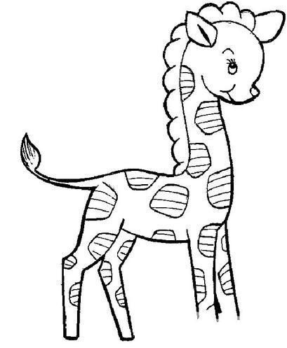 关于长颈鹿的儿童简笔画