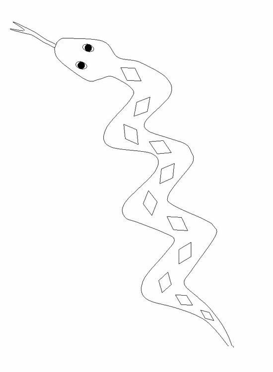 精选关于蛇的简笔画