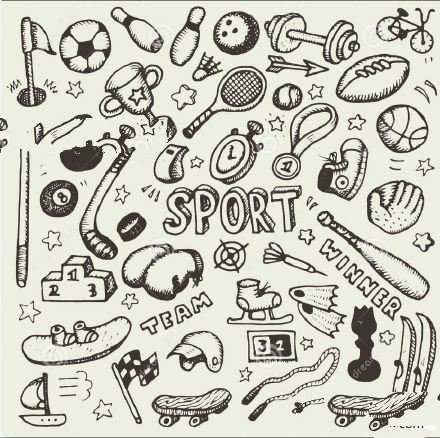 体育用品简笔画