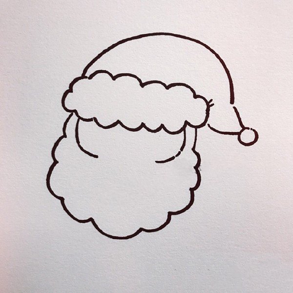 2.再画圣诞老人的大胡子