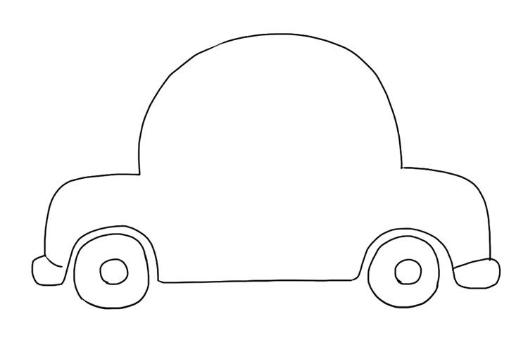 4.画小汽车的车轮。