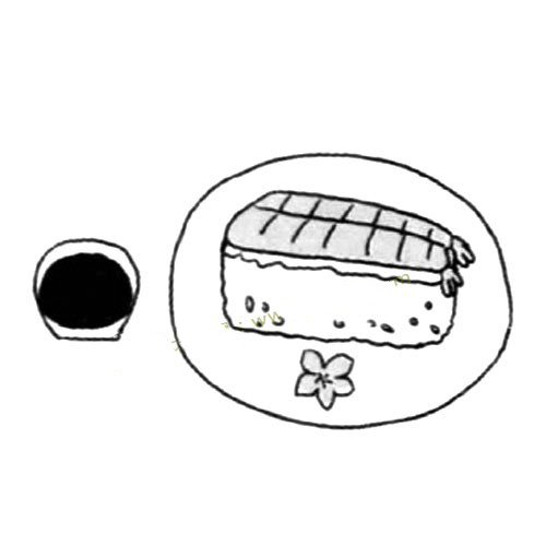 4.画碗醋和盘子