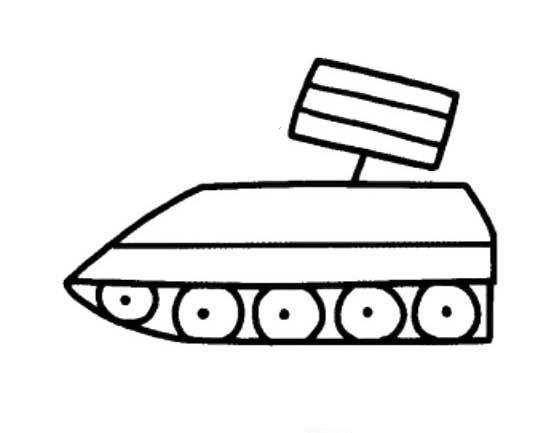 战斗坦克简笔画