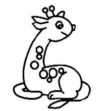 动物简笔画 小小的长颈鹿简笔画图片