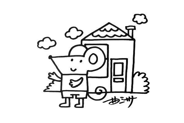 3.画房子的时候，大家一定要发挥想象力哦，要设计出与众不同的房子。