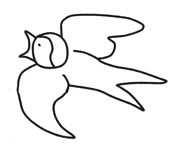 可爱的燕子简笔画图片2