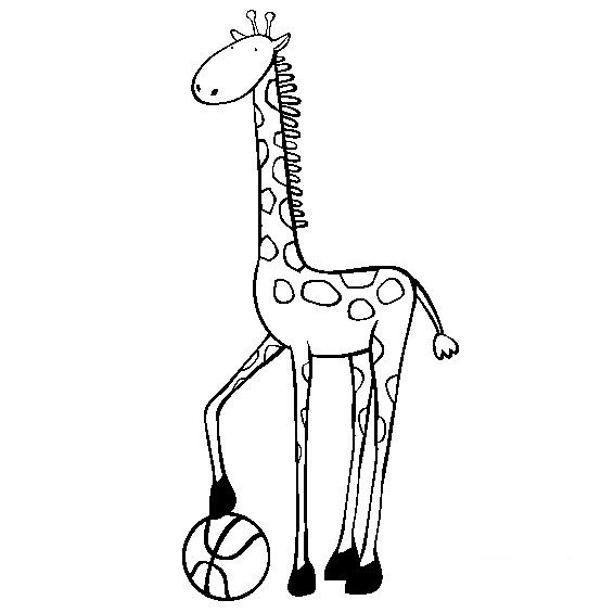 动物简笔画图片 长颈鹿简笔画
