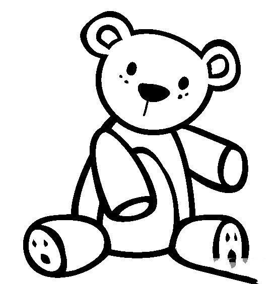 生活用品简笔画 玩具泰迪熊简笔画图片