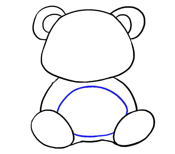 12、在图中间画一个大椭圆。