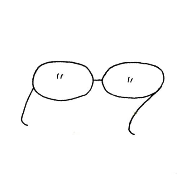 简单的眼镜简笔画图片