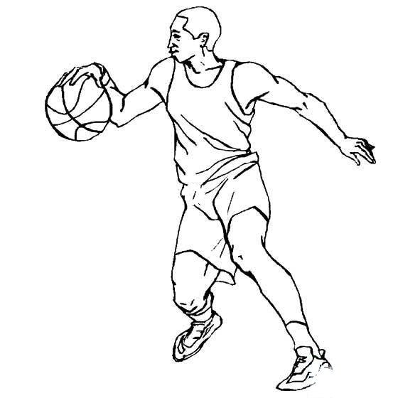 篮球运动员简笔画