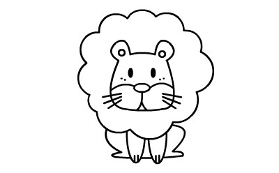 简笔画动画教程之狮子的绘画分解步骤