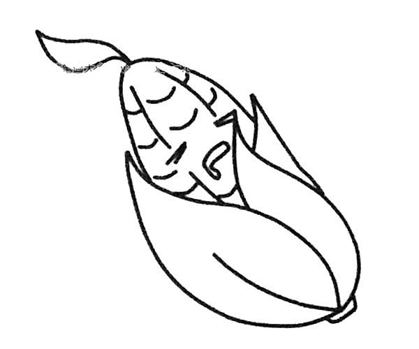 卡通玉米简笔画图片1