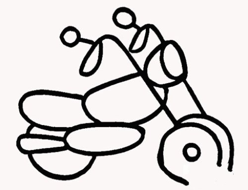 摩托车简笔画画法