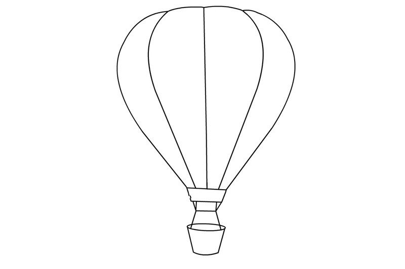 空中的热气球简笔画2