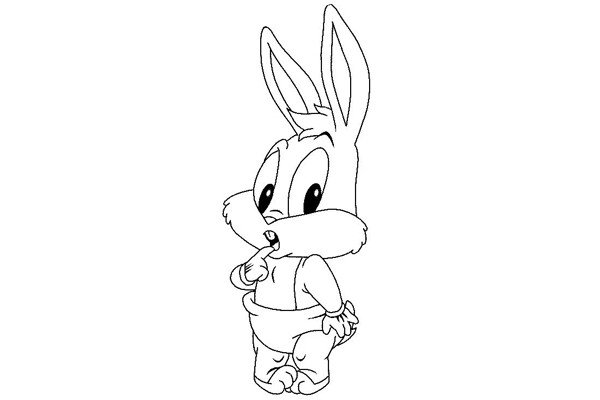 可爱的小兔子简笔画图片1