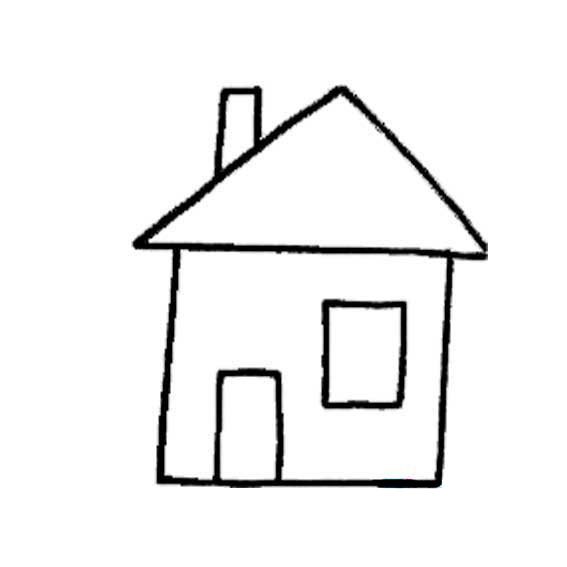 幼儿园房子简笔画