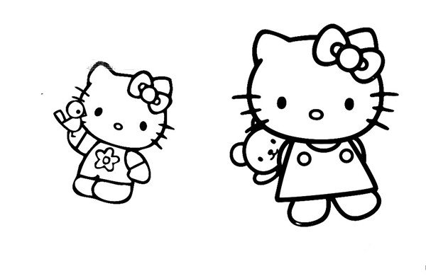 hello kitty简笔画图片
