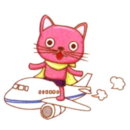 5.给猫咪和飞机涂上颜色。