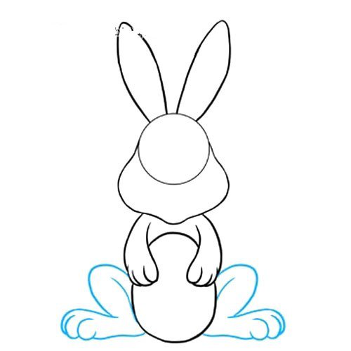 6.画兔子的腿。