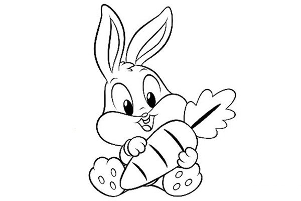 可爱的小兔子简笔画图片3