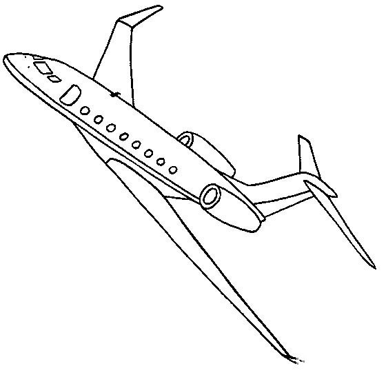 飞机简笔画大全 湾流G650公务机