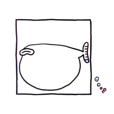 四步画出可爱简笔画 大肚子的刺豚鱼