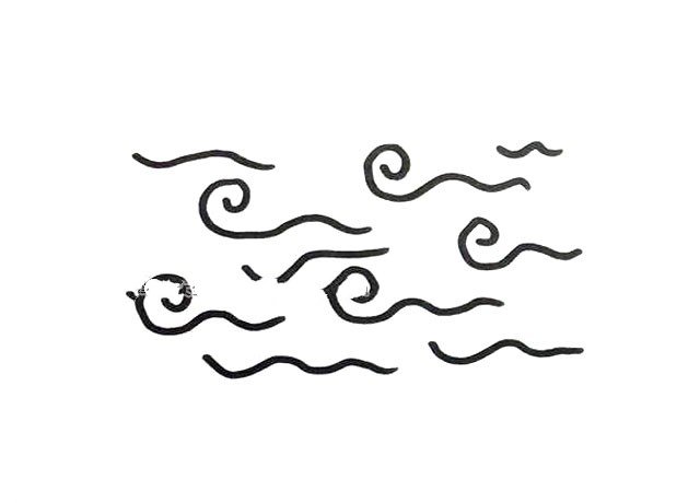 海浪的简笔画图片3