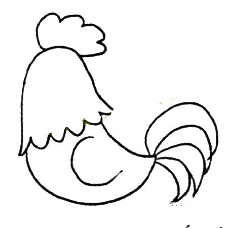 2.大大的鸡冠和弯弯的尾巴是大公鸡的特征。
