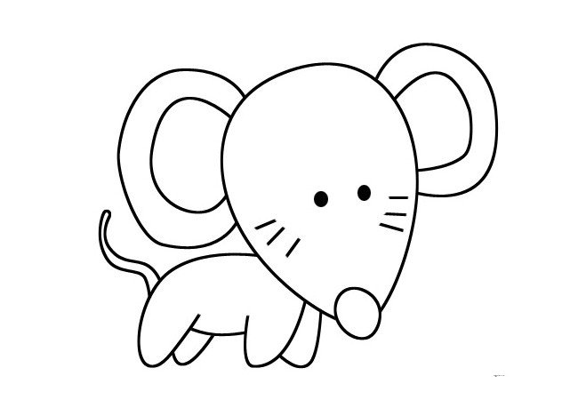 老鼠的简笔画图片1