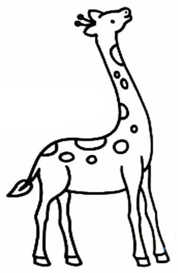 卡通可爱长颈鹿简笔画